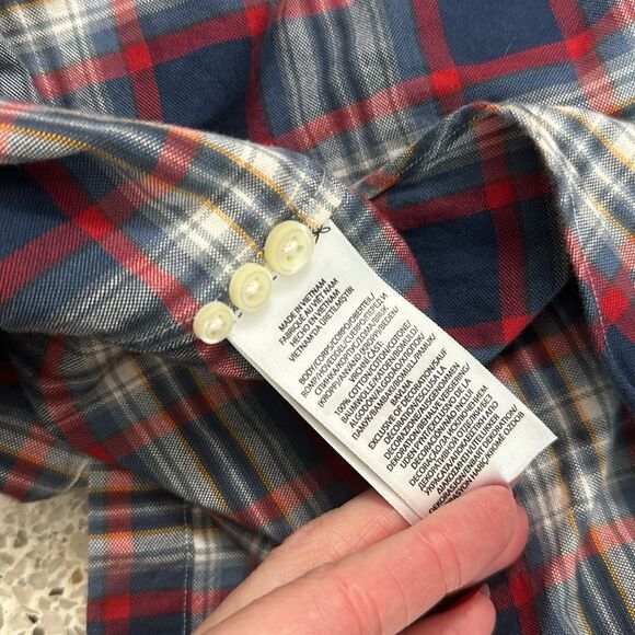 Ralph Lauren Classic Fit navy blue red plaid XL shirt button up down - Picture 6 of 6